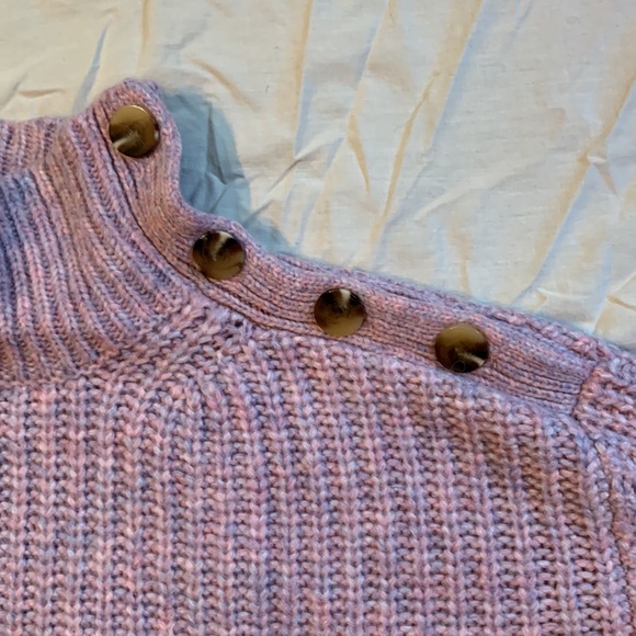 J.Crew alpaca blend turtleneck sweater with shoulder buttons - Picture 5 of 8